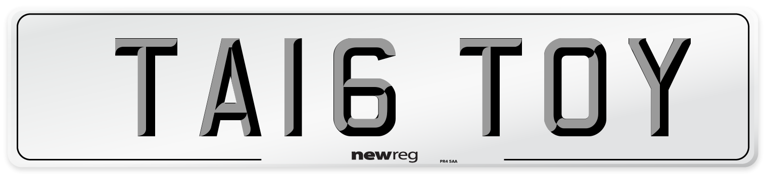 TA16 TOY Number Plate from New Reg